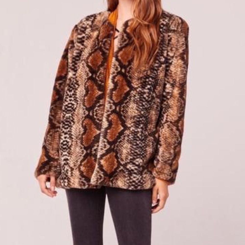 Band of Gypsies Python Pattern Soft Snake Jacket Coat Brand New